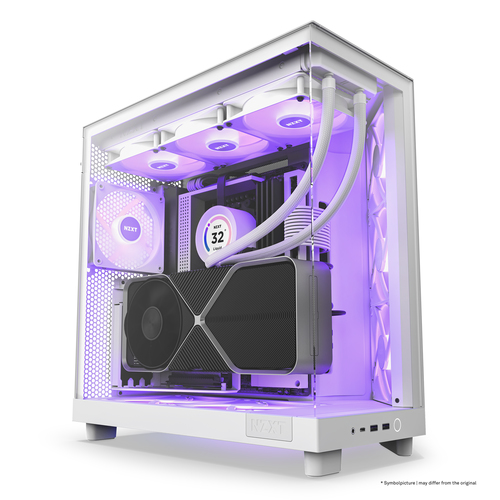 NZXT H6 Flow RGB Blanc Blanc - Boîtier PC NZXT - grosbill.com - 4