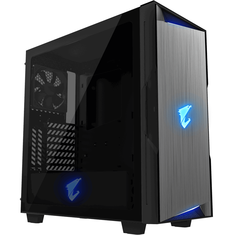 Gigabyte AORUS C300 GLASS Gris - Boîtier PC Gigabyte - grosbill.com - 0