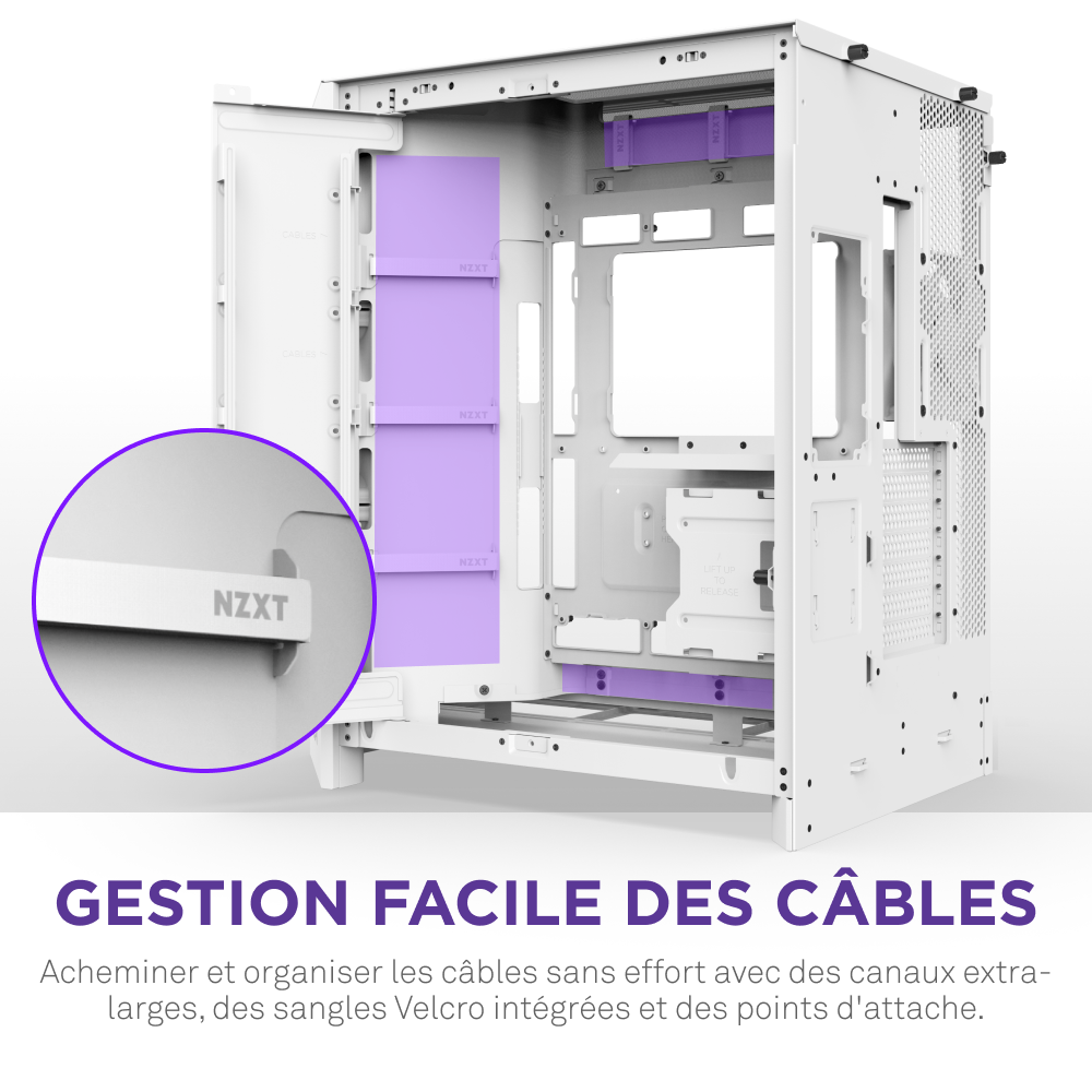 NZXT H9 Flow RGB Blanc Blanc - Boîtier PC NZXT - grosbill.com - 12