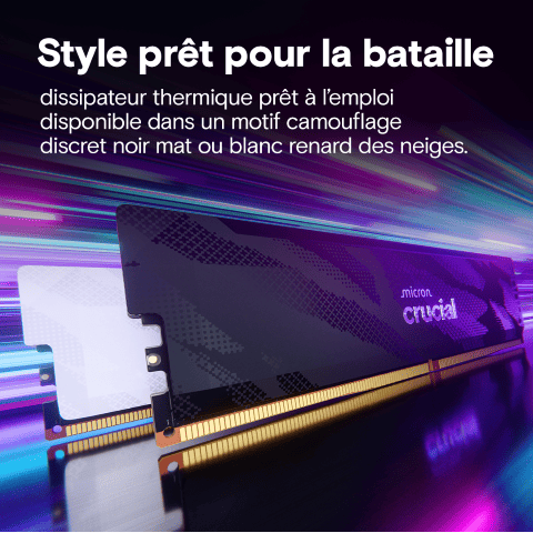 Crucial Pro OC 16Go (1x16Go DDR5 6400 PC51200) Noir - Mémoire PC Crucial sur grosbill.com - 4