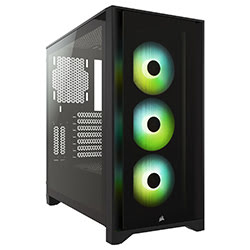 image produit Corsair iCUE 4000X RGB Tempered Black Grosbill