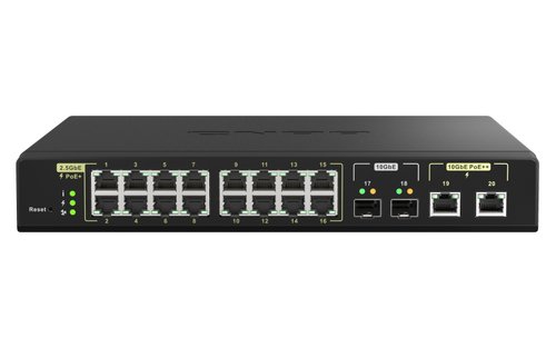 Qnap QSW-M2116P-2T2S - 16 (ports)/2.5 Gigabit/Avec POE/Non empilable/Manageable/2