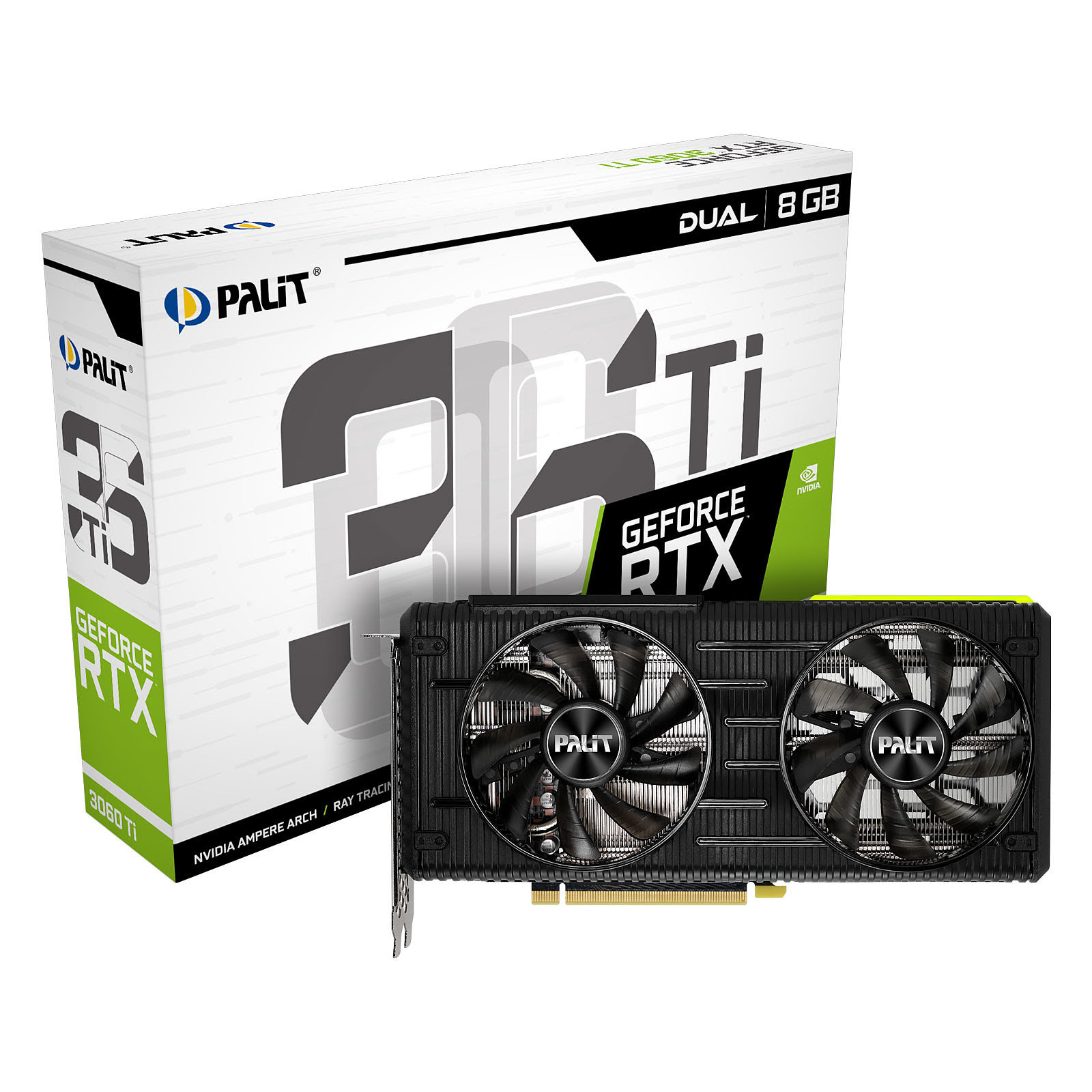 Palit RTX3060Ti Dual 8G LHR  - Carte graphique Palit - grosbill.com - 0