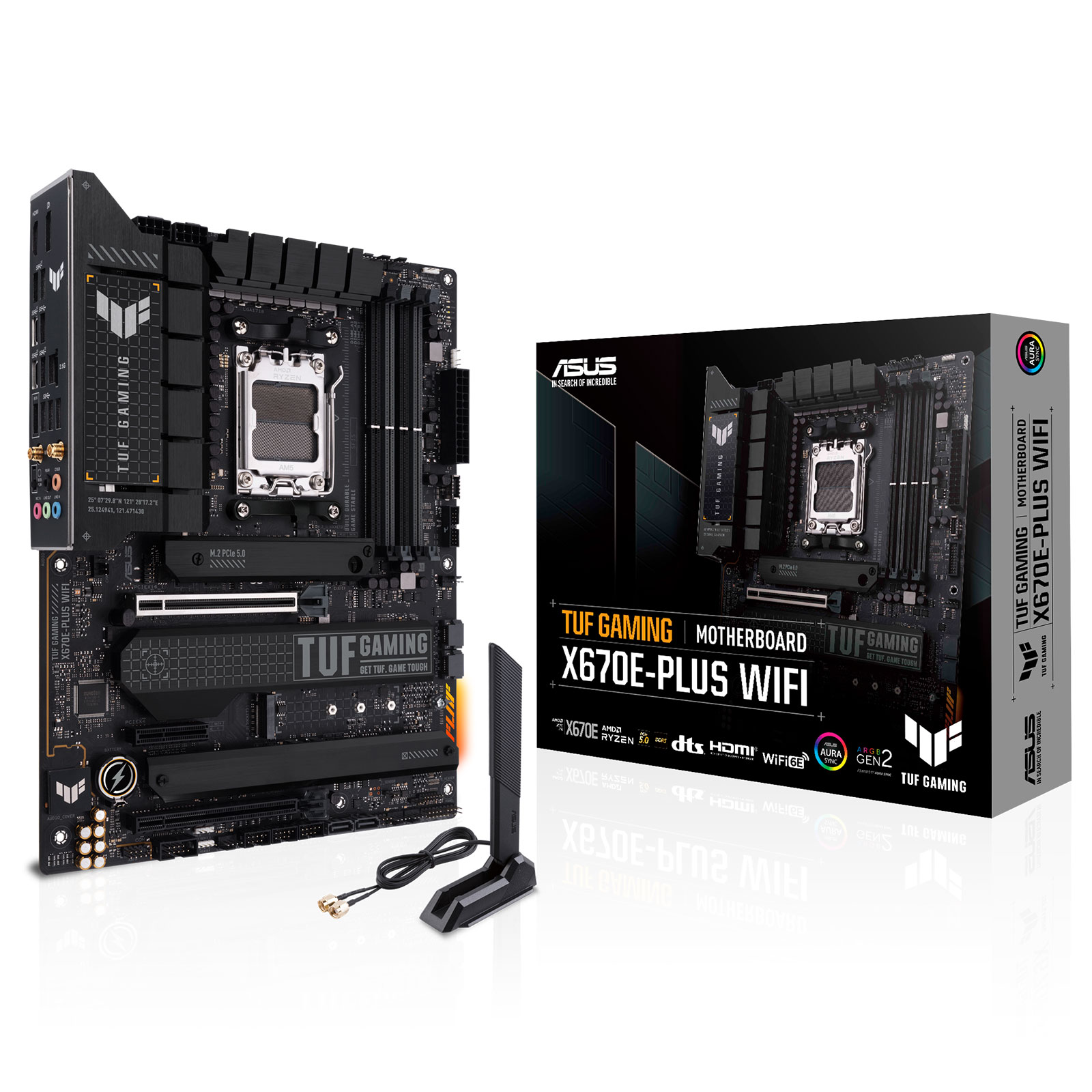 Bundle Asus TUF GAMING X670E PLUS WIFI + R9 7900X - grosbill.com - 3