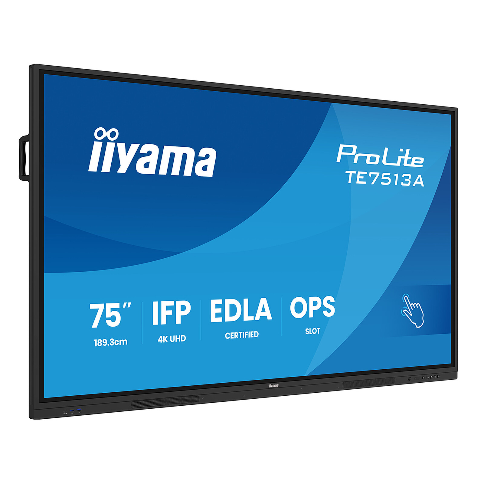 Iiyama TE7513A-B1AG - 75" 4K Tactile IPS 8ms Android 14 OS iiShare Wifi Bluetooth (TE7513A-B1AG) - Achat / Vente Affichage collaboratif sur grosbill.com - 3