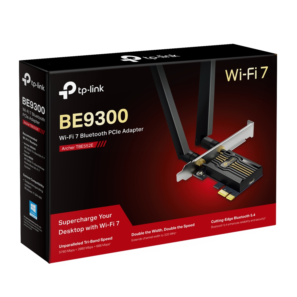 TP-Link TBE552E - Wifi 7 BE9300 / Bluetooth 5.4 - Carte réseau - 0