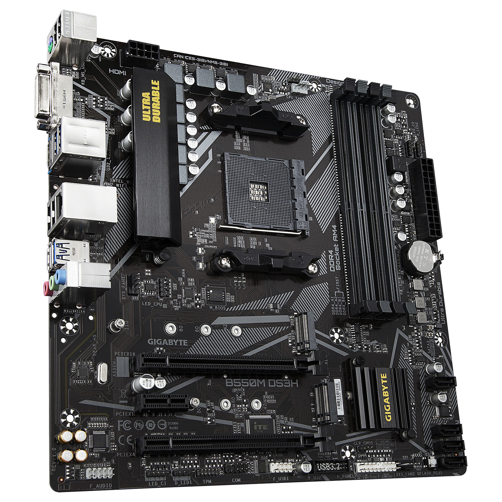 Gigabyte B550M DS3H Micro-ATX  - Carte mère Gigabyte - grosbill.com - 2