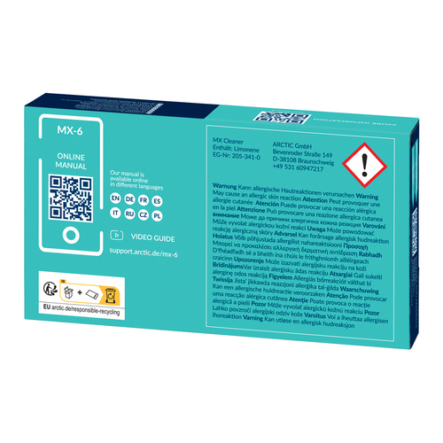 MX-6 Pâte Thermique avec nettoyant - 4g - ARCTIC ACTCP00084A - 2