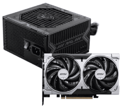 Kit Upgrade PC MSI RTX 5060 8G VENTUS 2X OC + MAG A650BN Noir Grosbill
