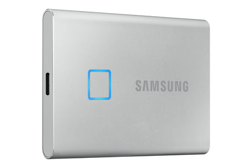 Samsung Portable T7 Touch 500Go USB3.2 Gen.2 Silver (MU-PC500S/WW) - Achat / Vente Disque SSD externe sur grosbill.com - 1