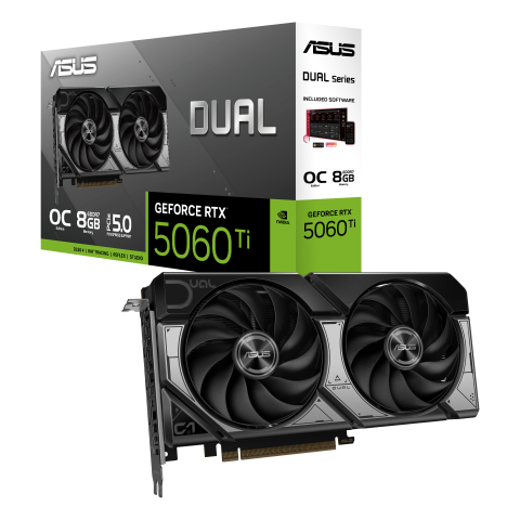 Asus Dual GeForce RTX 5060 Ti 8GB GDDR7 OC Edition# - Carte graphique - 0