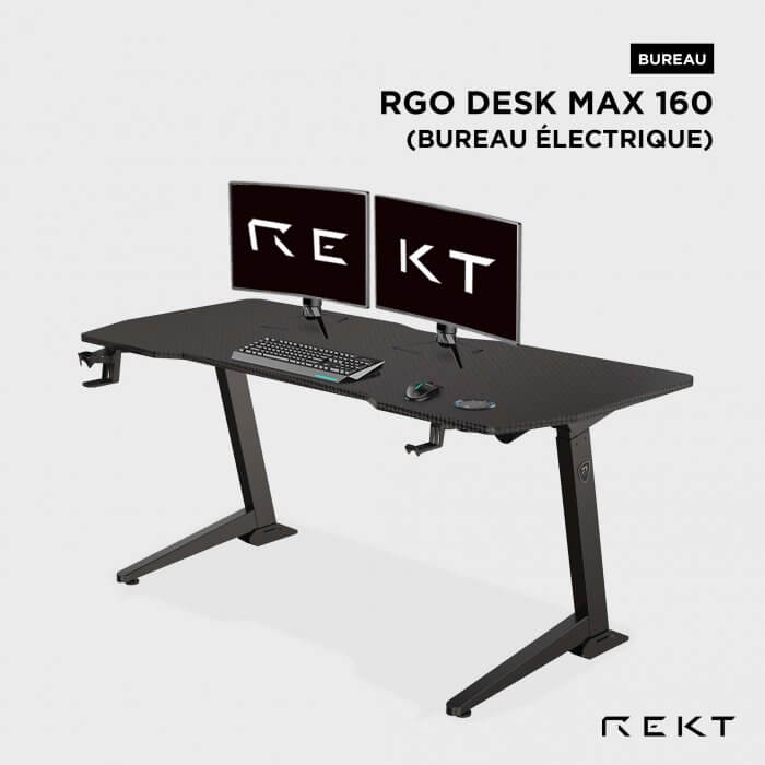 REKT RGo Desk Max 160 (RGODKMAX160) - Achat / Vente Bureau sur grosbill.com - 10