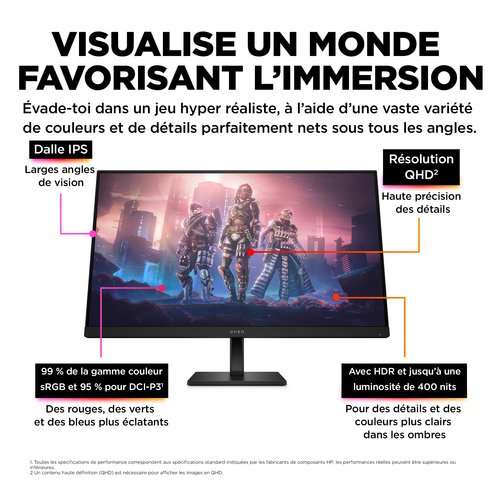 OMEN BY HP 31.5 INCH QHD 165HZ - Achat / Vente sur grosbill.com - 10