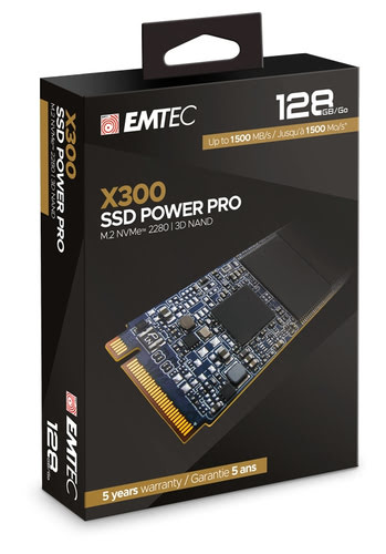 Emtec ECSSD128GX300  M.2 - Disque SSD Emtec - grosbill.com - 1