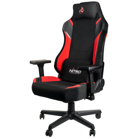 Nitro Concepts X1000 Inferno Red Noir/Rouge - Siège PC Gamer - 0