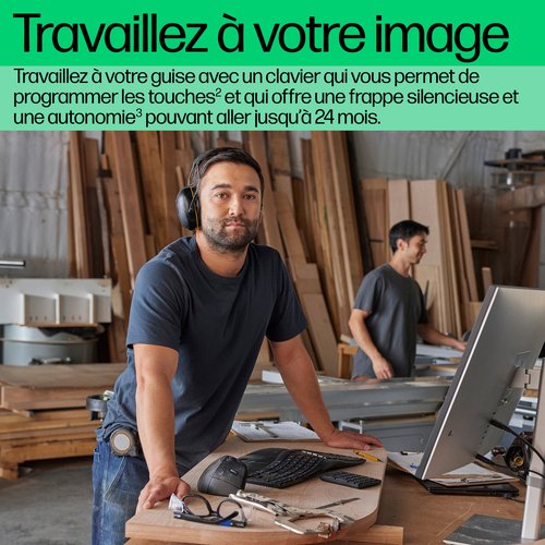 HP 960 BLK Ergonomic WL KBD FR - Achat / Vente sur grosbill.com - 13