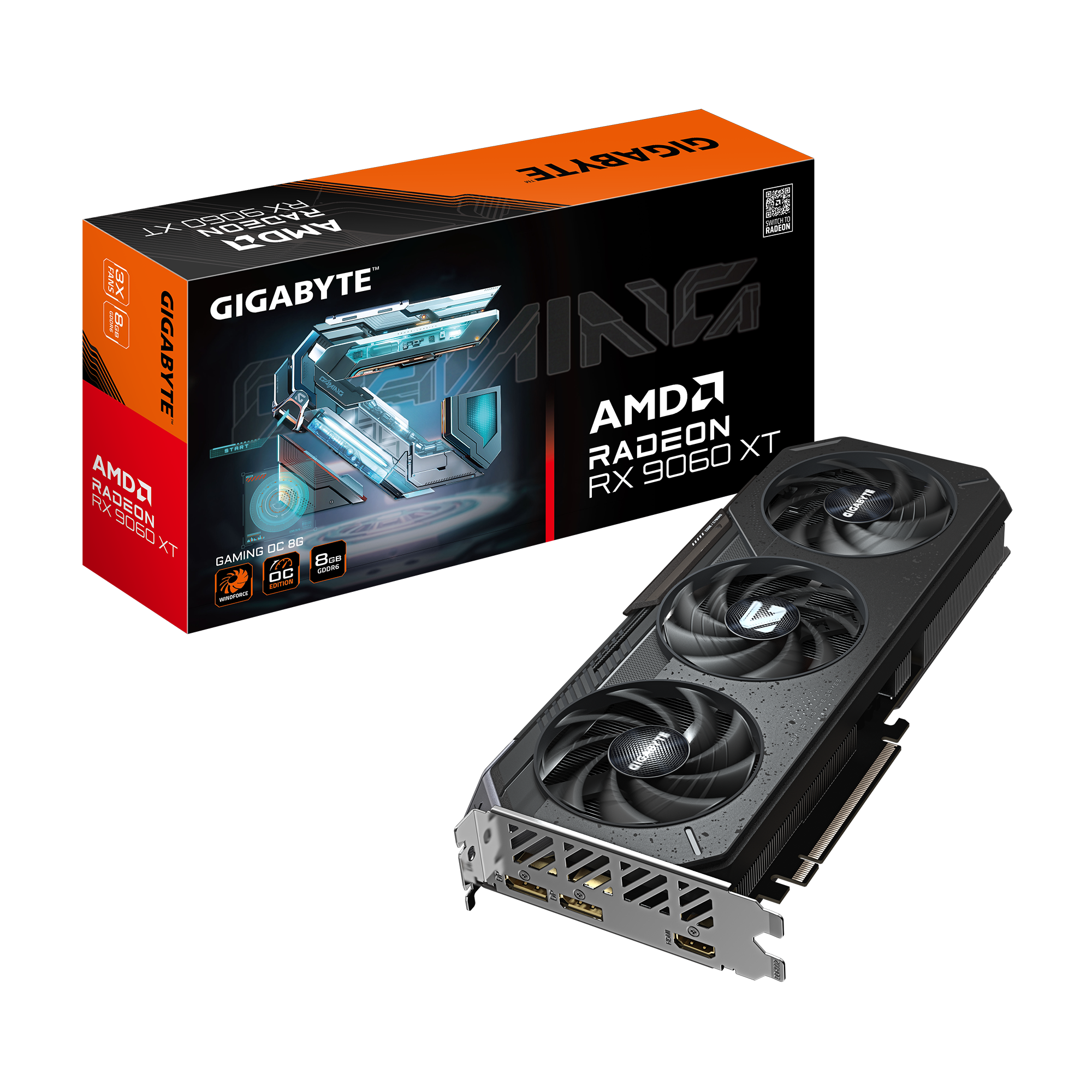 Gigabyte Radeon RX 9060 XT GAMING OC 8G - Carte graphique - 0