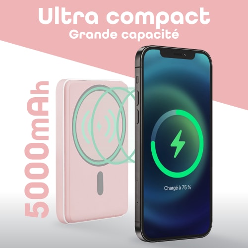 T'nB Powerbank USB-C - 5000 mAh - 20W - Rose (PBUMAG5PK) - Achat / Vente Batterie Externe  sur grosbill.com - 3