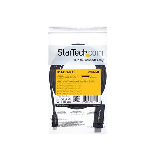 StarTech.com Cable USB C to HDMI 2m 4K60 - Achat / Vente sur grosbill.com - 5