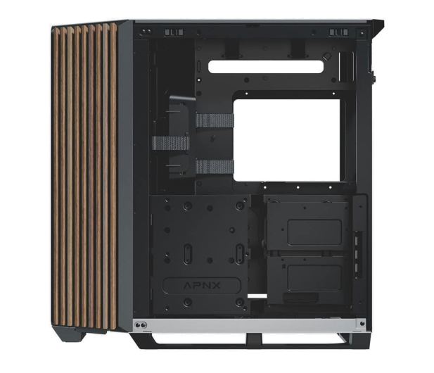 APNX V1 Noir/Blanc/Bois Marron - Boîtier PC APNX - grosbill.com - 2