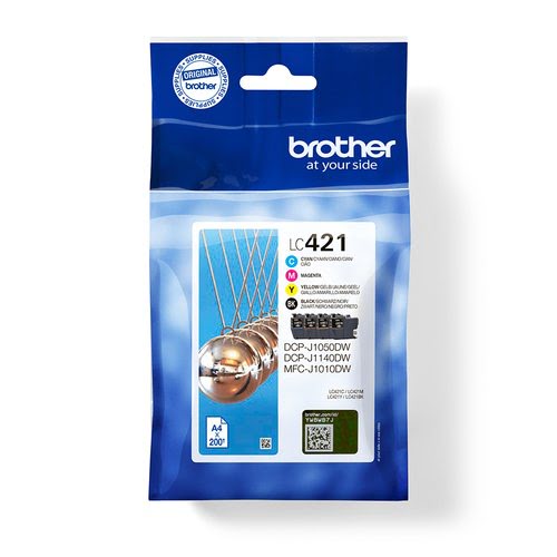 image produit Brother LC421VAL - Noir, Cyan, Magenta, Jaune Grosbill