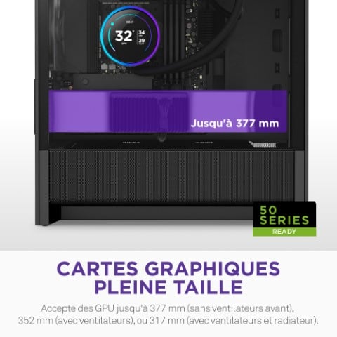 NZXT H3 Flow Noir Noir - Boîtier PC NZXT - grosbill.com - 2