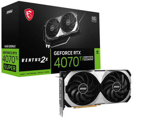 Carte graphique MSI - GeForce RTX 4070 Ti SUPER 16G VENTUS 2X OC