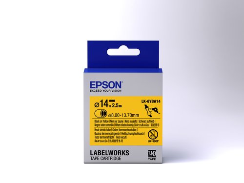 Epson TAPE - LK-6YBA14 HST BLK-/YELL - Achat / Vente Consommable imprimante sur grosbill.com - 1