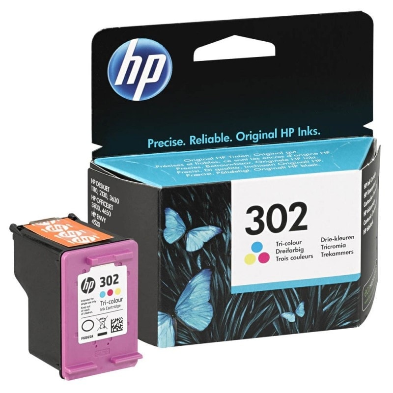 Cartouche 302 3 couleurs - F6U65AE pour imprimante Jet d'encre HP - 0