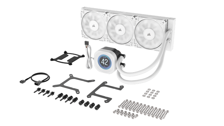 Corsair NAUTILUS 360 RS LCD - 360mm - Blanc - Watercooling - 4