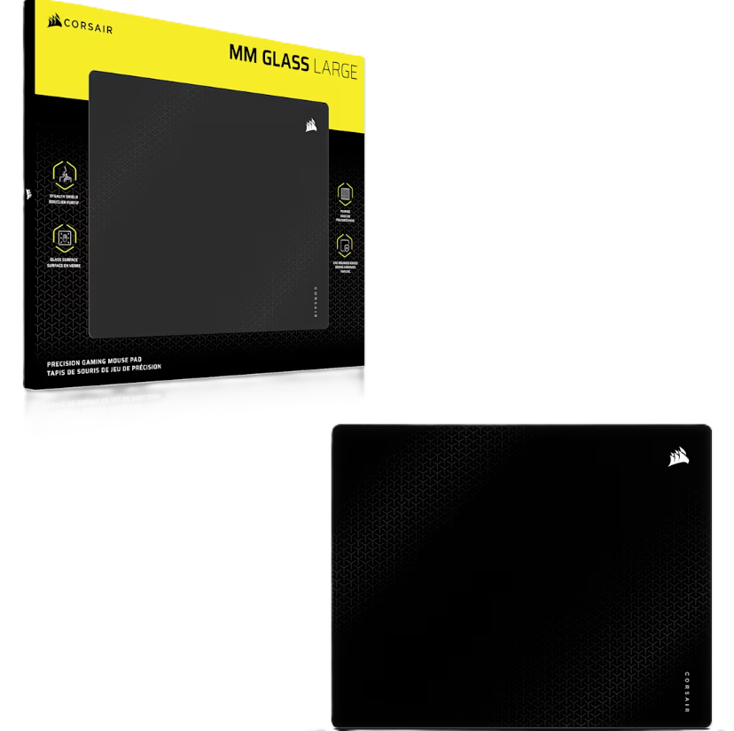 Corsair MMGlass - L - Noir - Tapis de souris Corsair - grosbill.com - 1