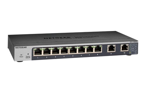 Netgear GS110EMX - 10 (ports)/10 Gigabit/Sans POE/Manageable