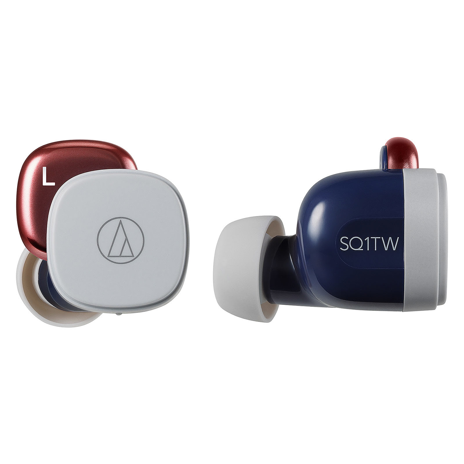 Audio-Technica ATH-SQ1TWNRD Sans Fil Stereo Bleu - Micro-casque - 0