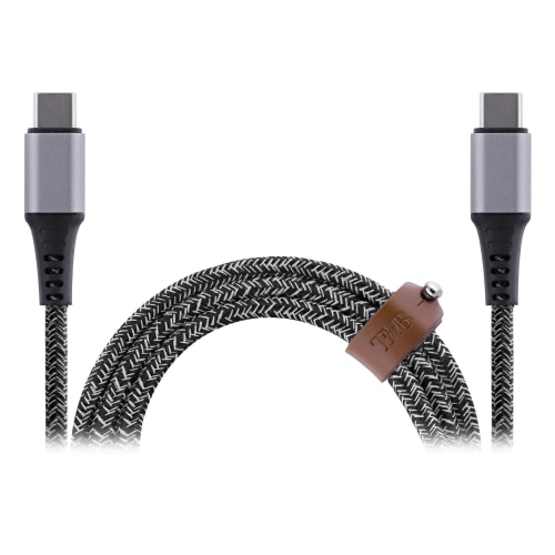 Câble USB-C vers USB-C - 1,5m nylon RPET - Noir - Connectique PC - 2