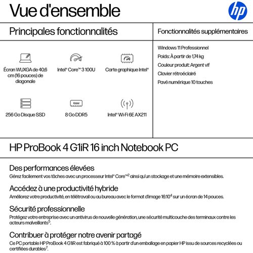 PROBOOK 4 G1 3-100U - Achat / Vente sur grosbill.com - 3