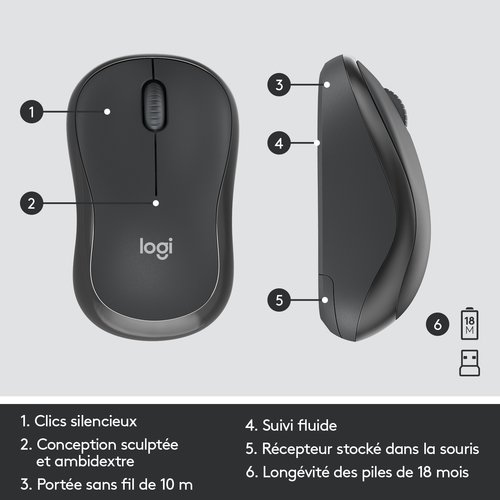 MK295 Silent Wireless Combo Graphite - Achat / Vente sur grosbill.com - 11