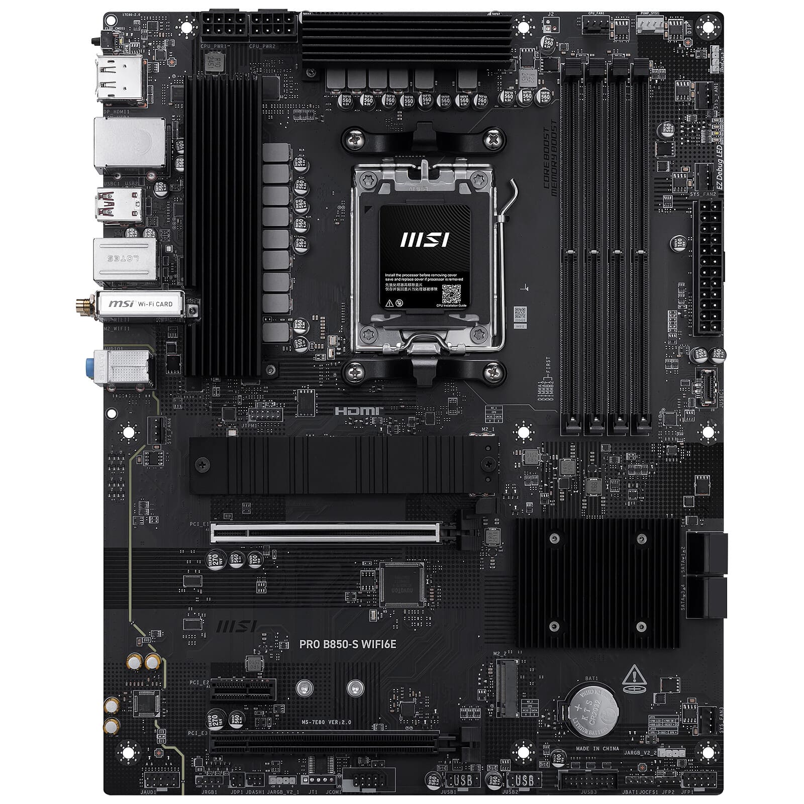 MSI PRO B850-S WIFI6E ATX  - Carte mère MSI - grosbill.com - 1