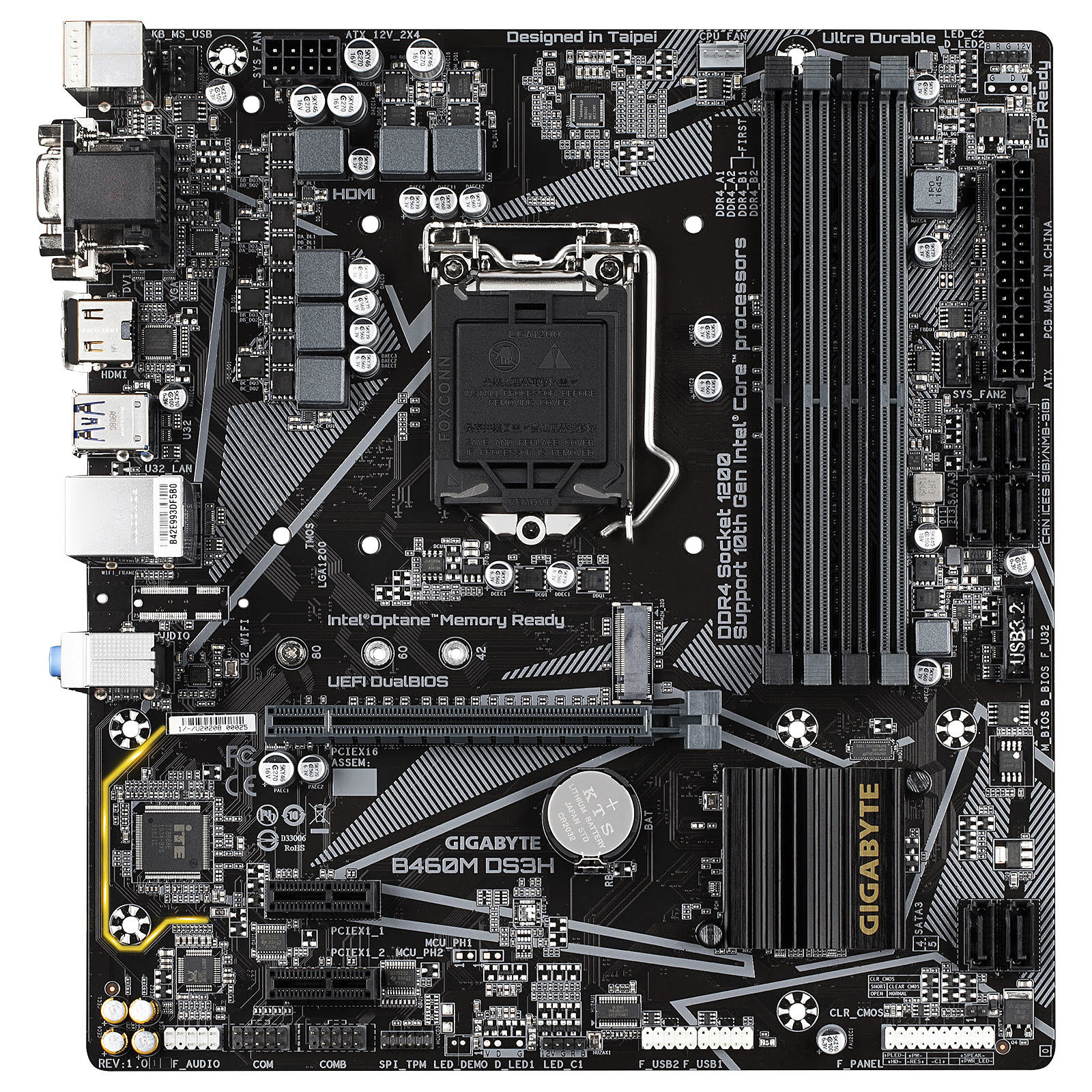 Gigabyte B460M-DS3H Micro-ATX  - Carte mère Gigabyte - grosbill.com - 3