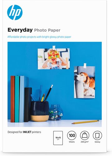 HP Paper/Everyday Glossy Photo 100 10x15 - Achat / Vente sur grosbill.com - 0