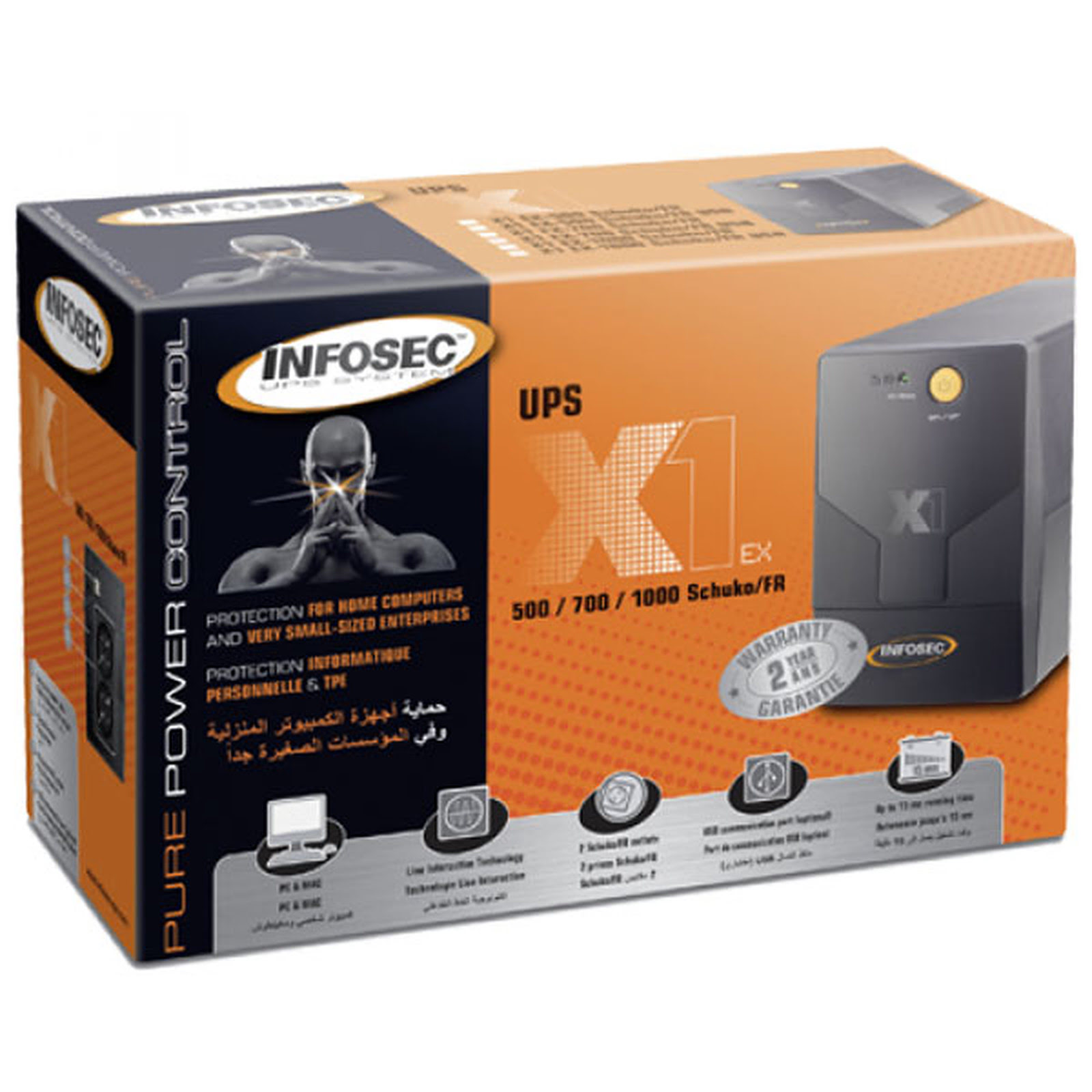 X1 EX-700 - Line Interactive - Onduleur Infosec - grosbill.com - 1