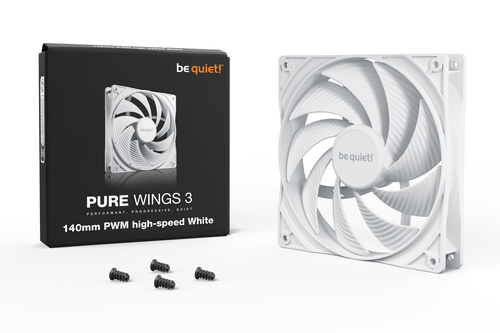 image produit Be Quiet! Pure Wings 3 140mm PWM High-Speed Blanc Grosbill