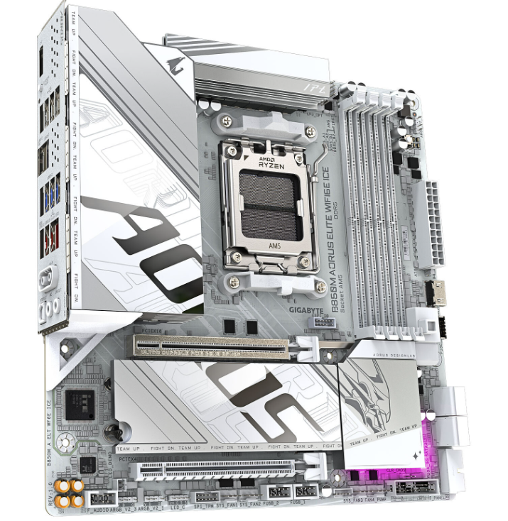 Gigabyte B850M AORUS ELITE WIFI6E ICE Micro-ATX  - Carte mère - 3