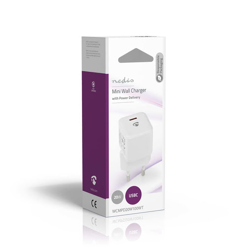 Chargeur mural USB-C/20W/Charge Rapide   - Accessoire téléphonie Nedis - 7