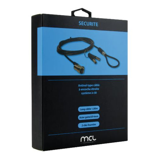 Anti-theft type cable notch key 1.8m - Achat / Vente sur grosbill.com - 1