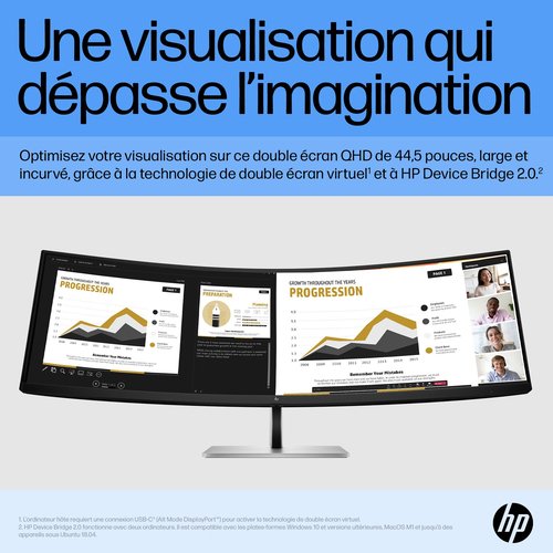 E45C G5 44.5IN DQHD 51200X1440 - Achat / Vente sur grosbill.com - 11