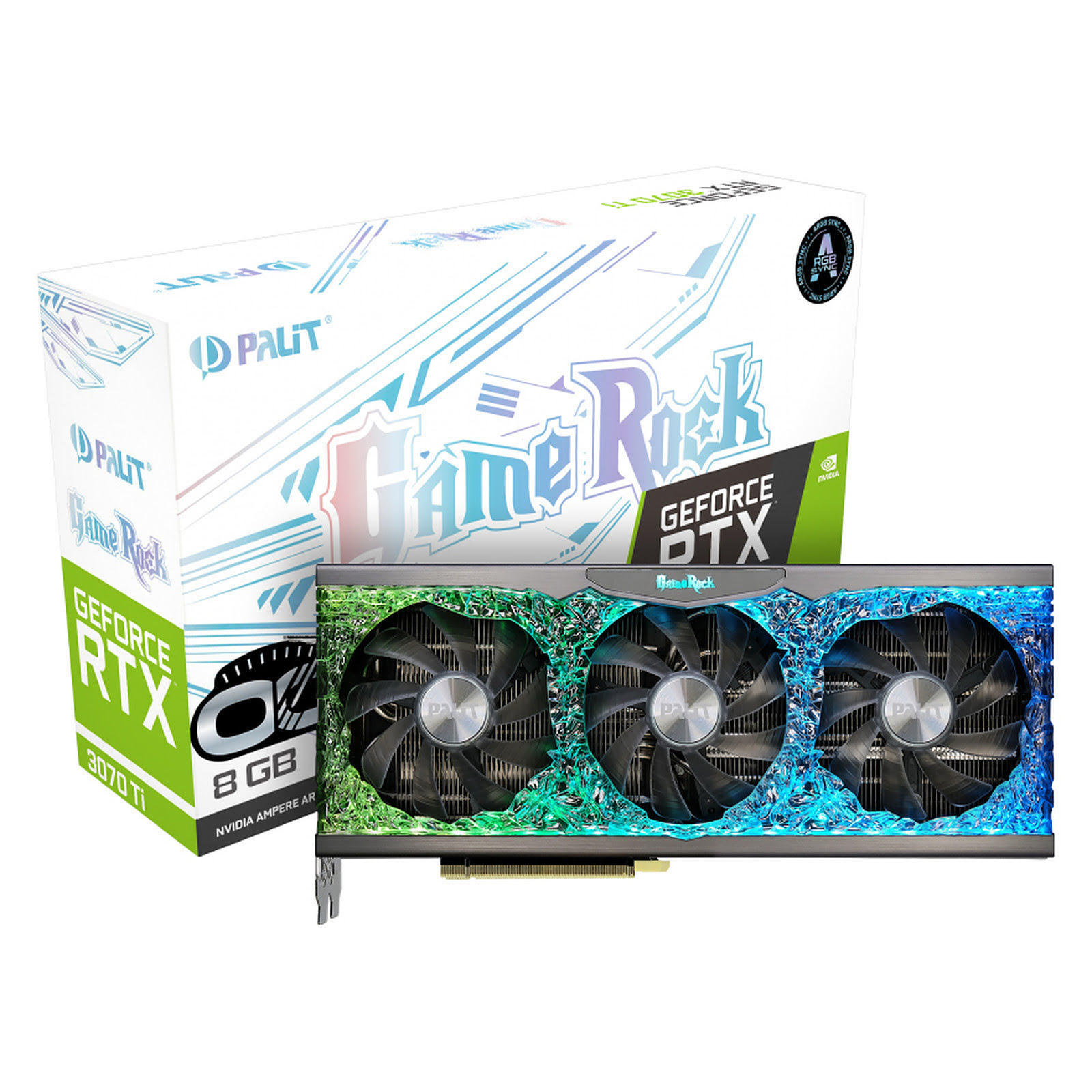 Palit RTX 3070Ti Gamerock 8G LHR  - Carte graphique Palit - 0