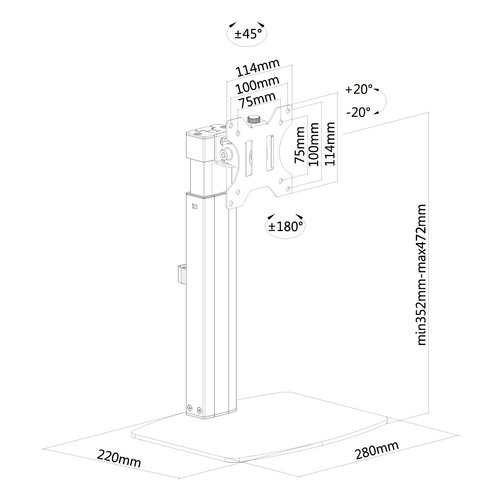 NewStar Flat Screen Desk Mount stand - Achat / Vente sur grosbill.com - 2