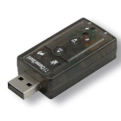image produit MCL Samar Mini carte son USB surrond 7.1 entree/sortie jack  Grosbill