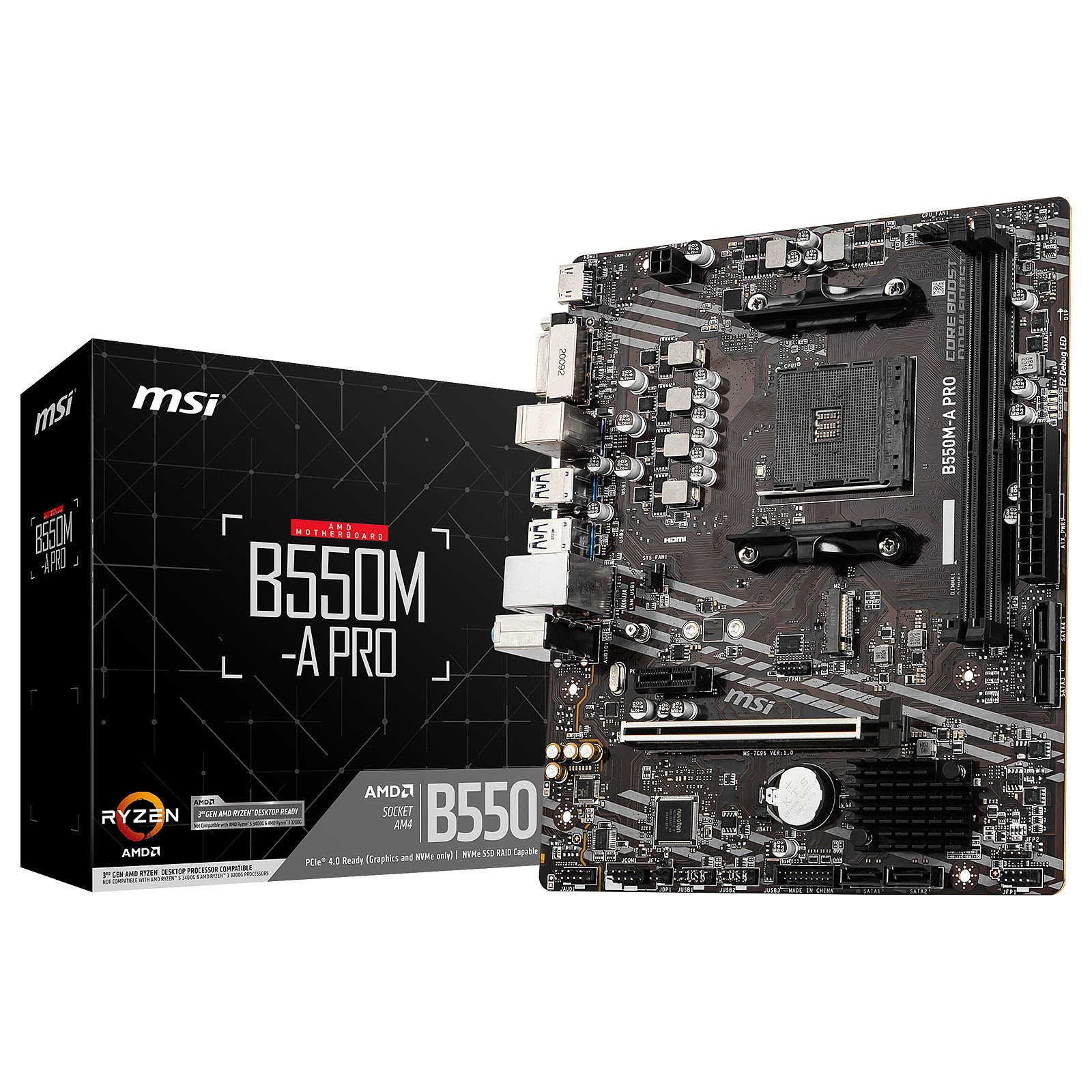 MSI B550M-A PRO Micro-ATX  - Carte mère MSI - grosbill.com - 0