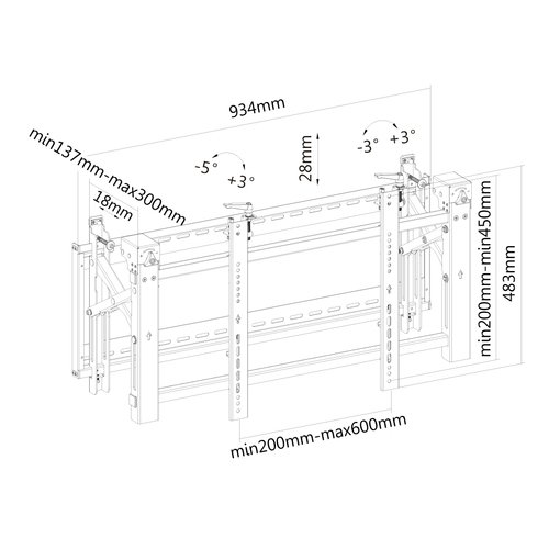 Flatscreen Wall Mount for video walls - Achat / Vente sur grosbill.com - 2